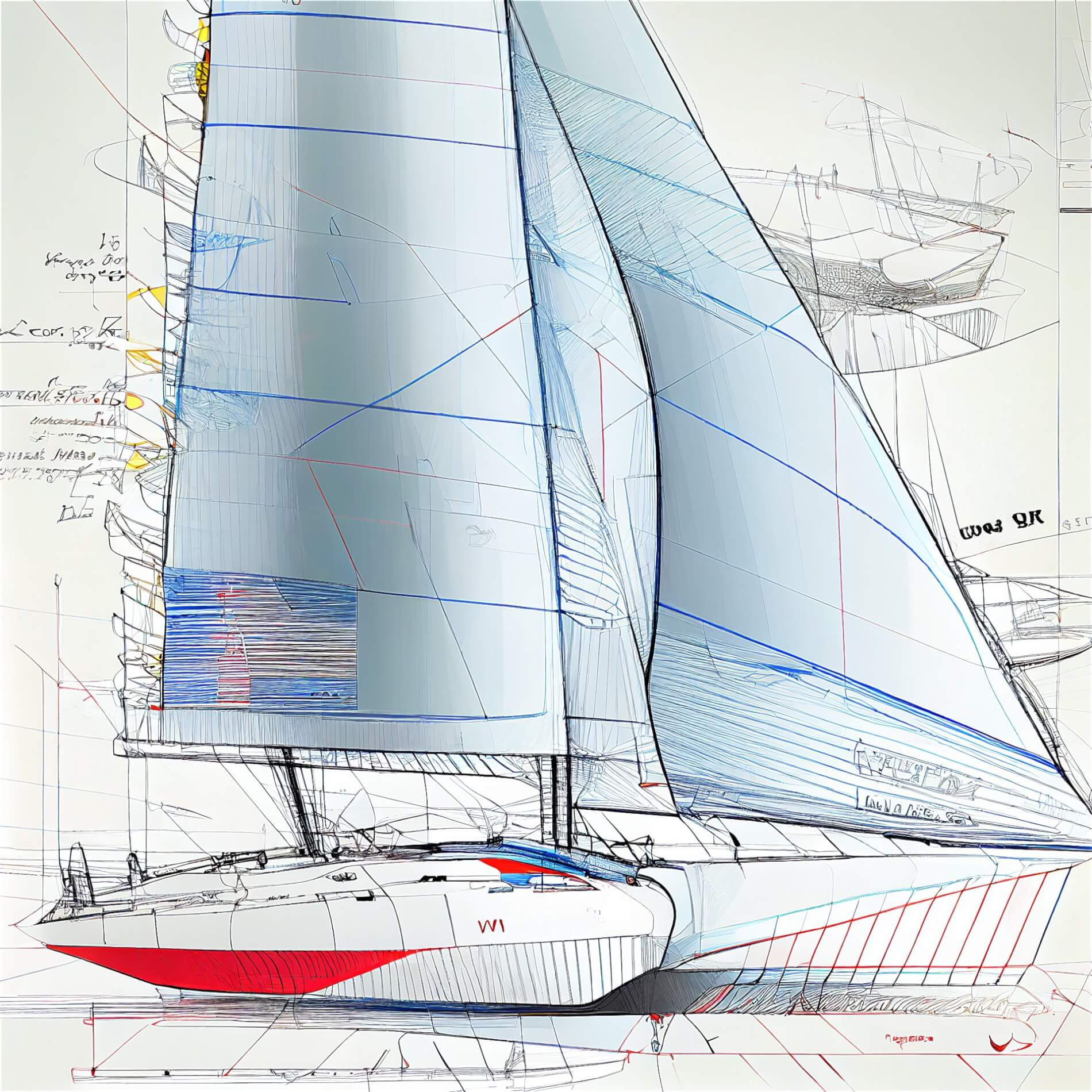 sailboat rudder ratio
